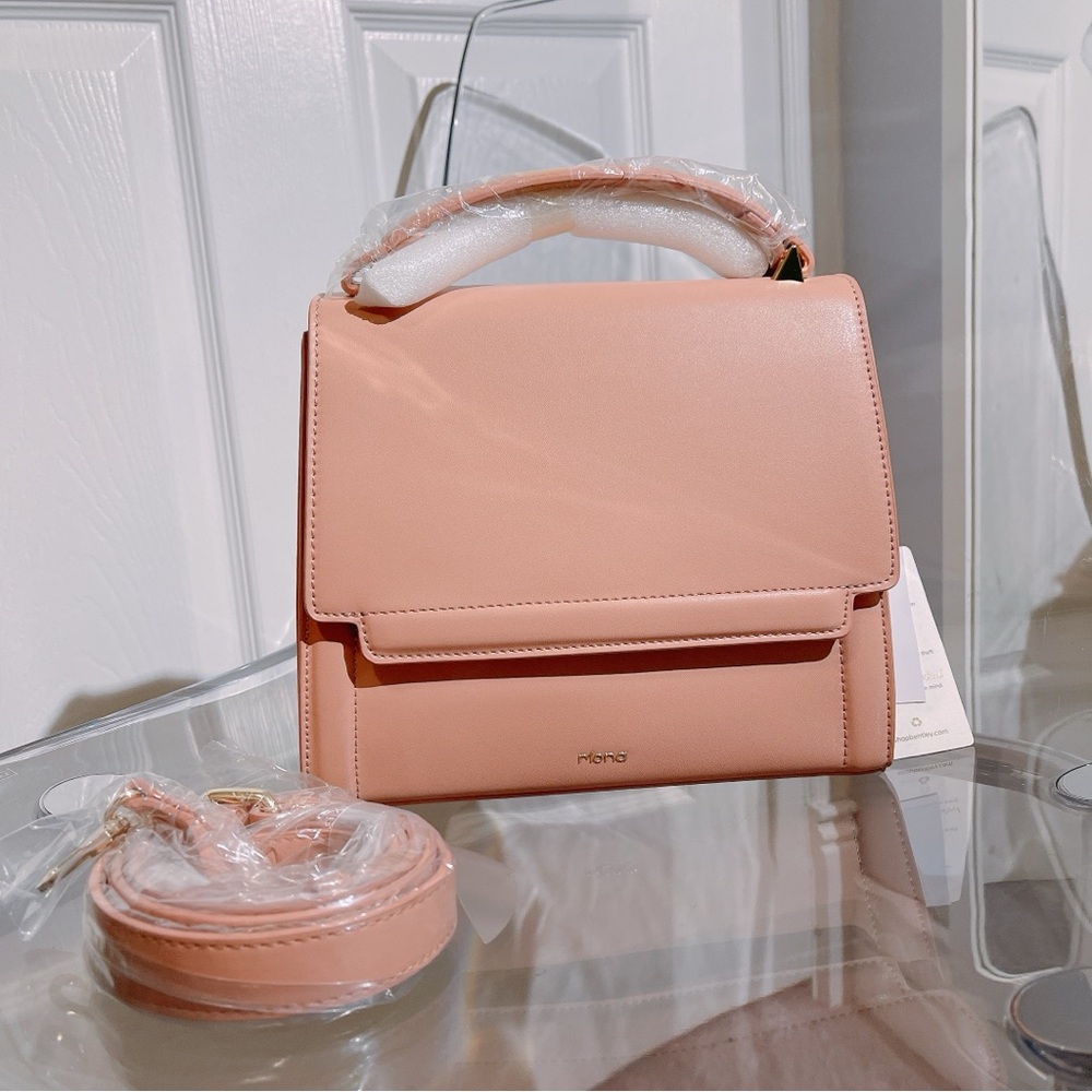 Brand New 🩷 Riona Pink Satchel Bag with Top Handle and Flap Closure
